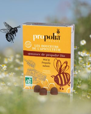 Gommes de propolis BIO – Miel & Propolis nature | Étui de 45g
